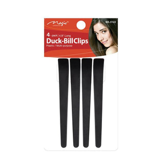MAGIC COLLECTION - 4 Pack Duck Bill Clips BLACK