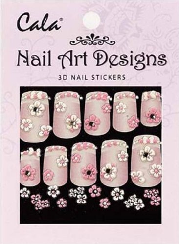 Cala - Jeweled 3D Nail Art Stickers Flowers #86386