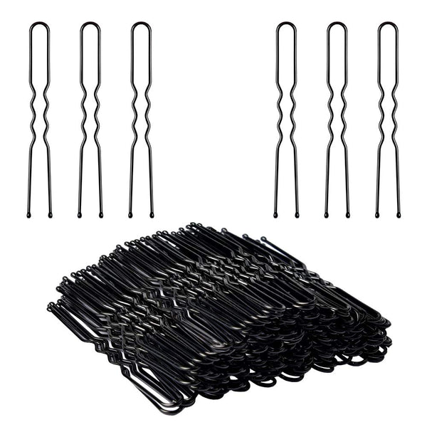 MAGIC COLLECTION - Hair PIns Assorted Size BLACK 75 PCs