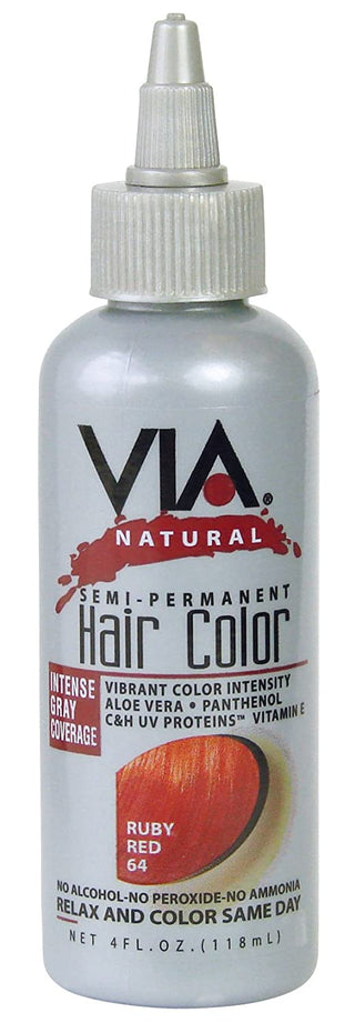 VIA - Natural Semi-Permanent Hair Color RUBY RED 64