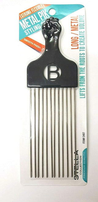 STELLA COLLECTION - Metal Pik Styling Comb Long/Metal