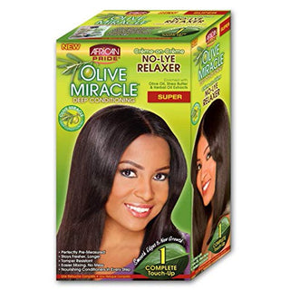 African Pride - Olive Miracle Deep Conditioning No-Lye Relaxer Kit (Super) 1 APPS