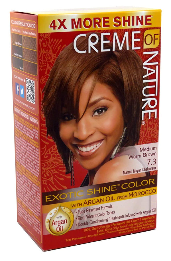 Creme Of Nature - Exotic Shine Color 7.3 Medium Warm Brown