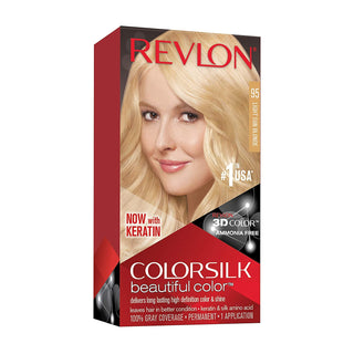 REVLON - COLORSILK Beautiful Color Permanent Hair Dye Kit 95 LIGHT SUN BLONDE