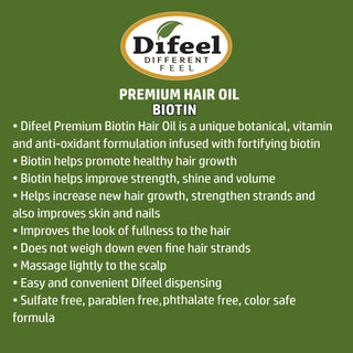 Difeel - 99% Natural Blend! Biotin Premium Hair Oil Natural Hair Loss Treatment