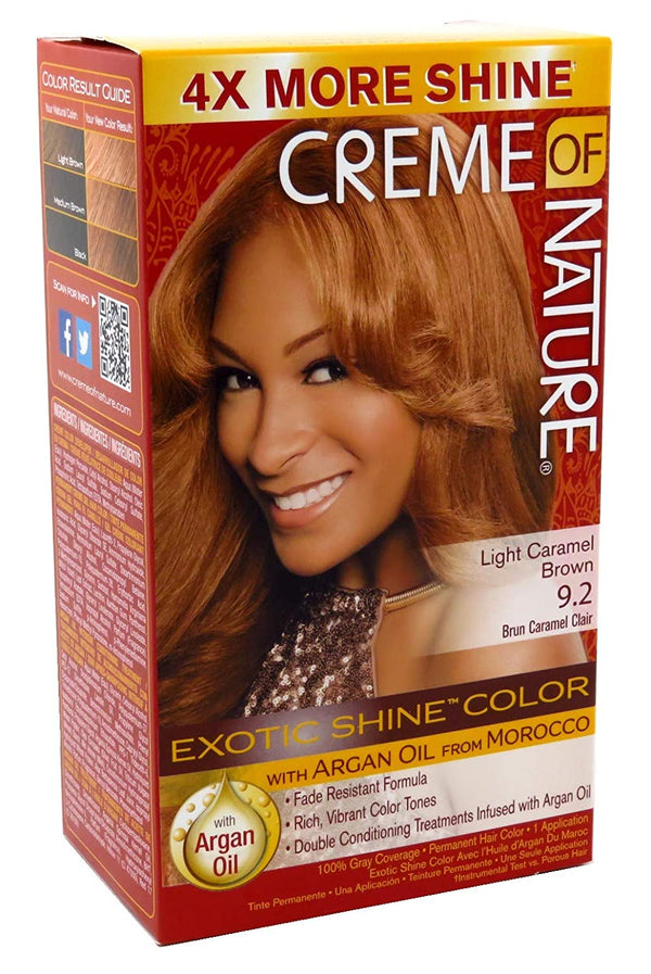 Creme Of Nature - Exotic Shine Color 9.2 Light Caramel Brown