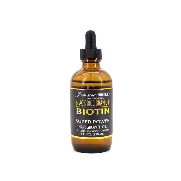 Jamaican Wild - Black Rice Bran Oil Super Power Hair Growth Oil BIOTIN
