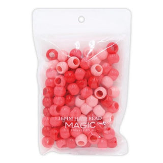 MAGIC COLLECTION - 16MM HAIR BEAD 3 TONE MIX RED