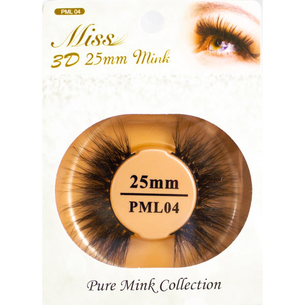 MISS - 3D 25MM PURE MINK LASHES (PML04)