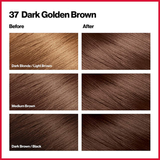 REVLON - COLORSILK Beautiful Color Permanent Hair Dye Kit 37 DARK GOLDEN BROWN