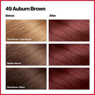 REVLON - COLORSILK Beautiful Color Permanent Hair Dye Kit 49 AUBURN BROWN