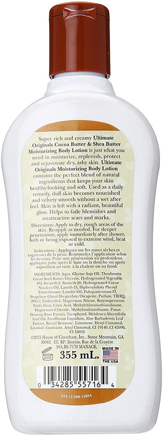 Africa's Best - Ultimate Originals Cocoa Butter & Shea Butter Moisturizing Body Lotion