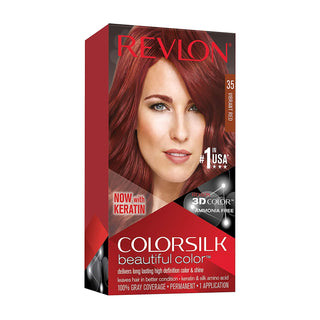 REVLON - COLORSILK Beautiful Color Permanent Hair Dye Kit 35 VIBRANT RED