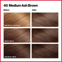 REVLON - COLORSILK Beautiful Color Permanent Hair Dye Kit 40 MEDIUM ASH BROWN