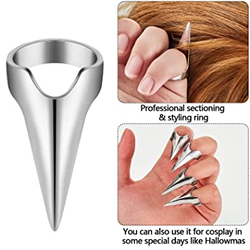 MAGIC COLLECTION - Braider Hair Parting & Sectioning Ring Short SILVER