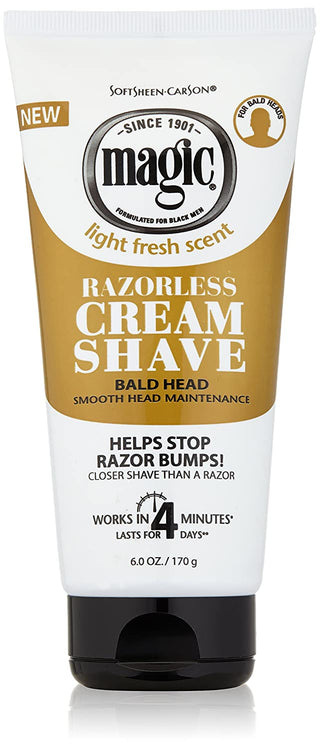 SoftSheen Carson - Magic Light Fresh Scent Razorless Cream Shave BALD HEAD