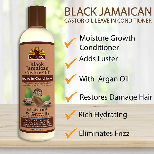 OKAY - Black Jamaican Castor Oil Leave In Conditioner