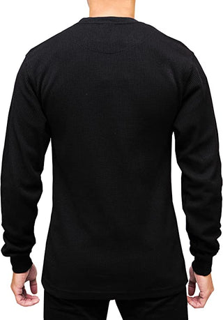 MAGIC COLLECTION - Men's Classic Fit Waffle-Knit Thermal Crew Neck
