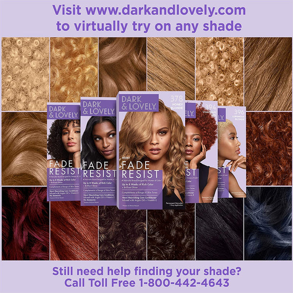 SoftSheen Carson - Dark & Lovely Fade Resist Permanent Hair Dye Kit #391 (BROWN CINNAMON)
