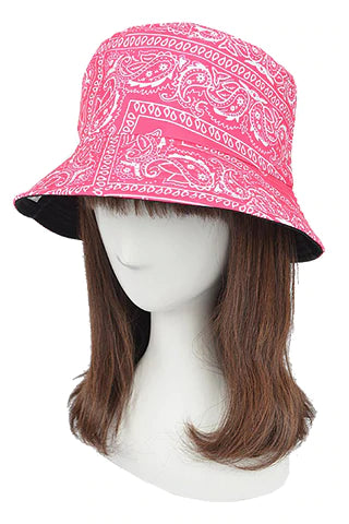 Buy amh1655fu-fuschia DODO - BANDANA PRINT BUCKET HAT