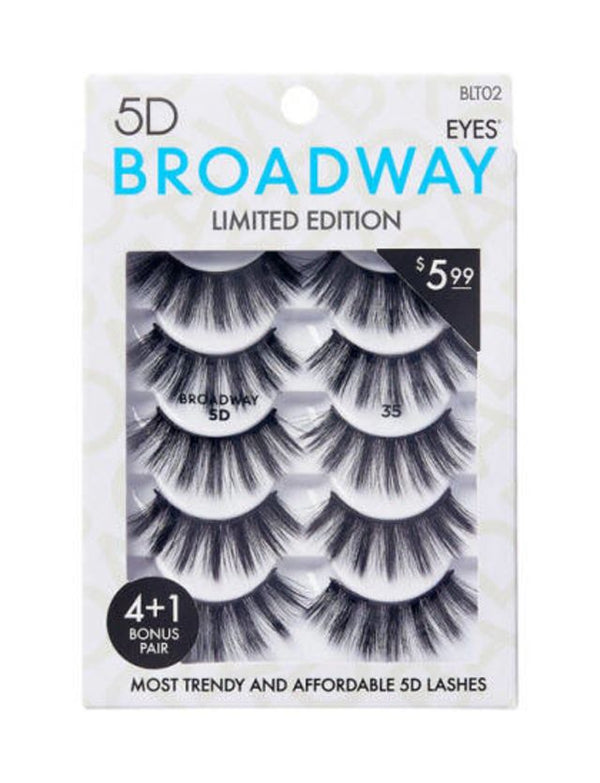 KISS - BROADWAY 5 PAIR 5D LASH BLB35