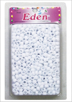 EDEN COLLECTION - Small Round Hair Bead White