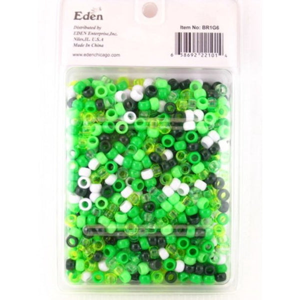 EDEN COLLECTION - Small Round Hair Bead Green Mixed 400 Pieces