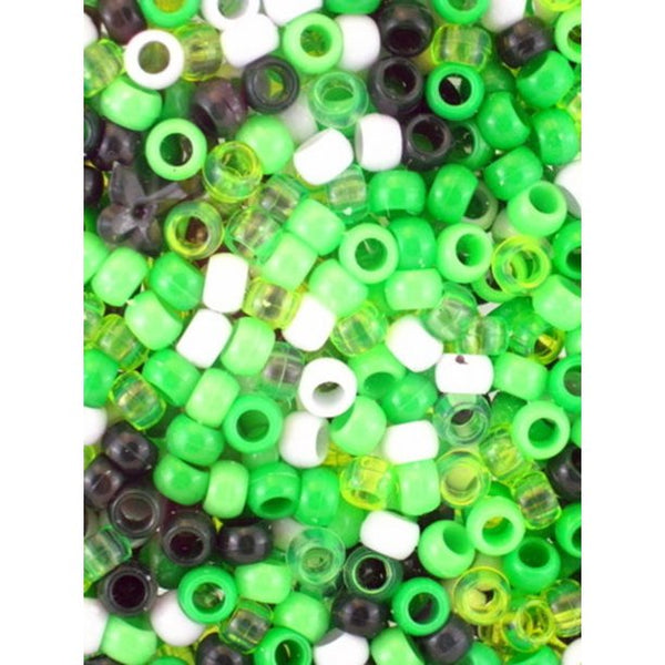 EDEN COLLECTION - Small Round Hair Bead Green Mixed 400 Pieces