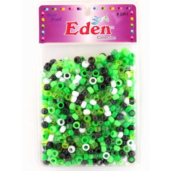 EDEN COLLECTION - Small Round Hair Bead Green Mixed 400 Pieces