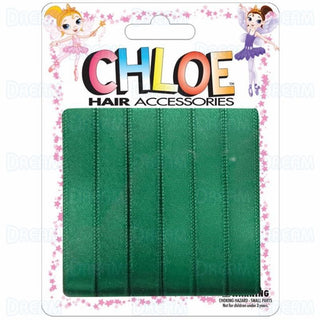 CHLOE - HAIR RIBBON Green 6PC 0.5″