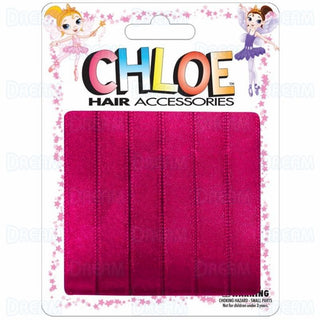 CHLOE - HAIR RIBBON Hot Pink 6PC 0.5″