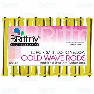 DREAM WORLD - 12PCs Yellow Long Cold Wave Rods