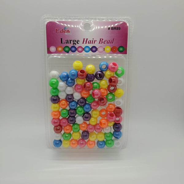 Eden Collection - Large Hair Bead Glossy Assorted 50 Pieces