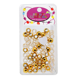 BEAUTY COLLECTION - Small Hair Bead Metallic Gold