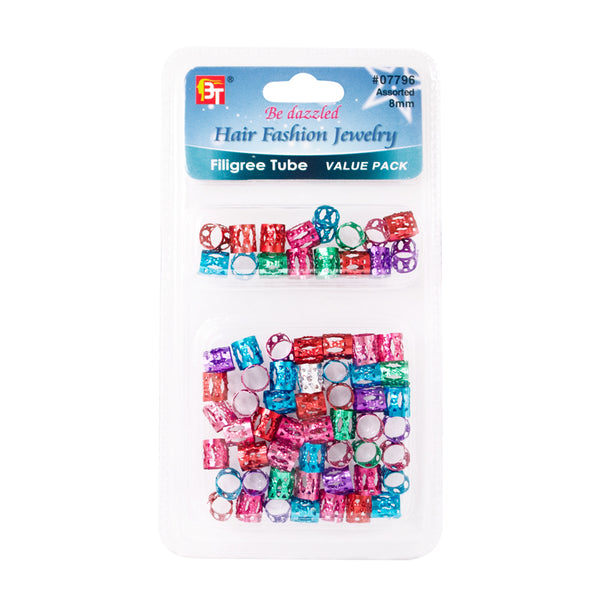 Beauty Town - Be Dazzled Filigree Tube Value Pack 10x8mm
