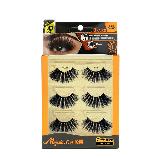 EBIN - RICH MAJESTIC CAT 25MM 3D LASHES JC008