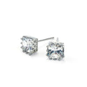 C&L - FAB Square Silver Crown CZ Earring