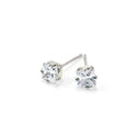 C&L - SILVER SQUARE CUBIC ZIRCONIA EARRING