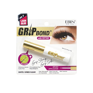 EBIN - GRIP BOND LASH ADHESIVE WITH PEPTIDE - WHITE / BRUSH
