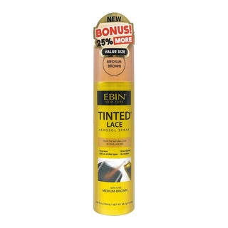 EBIN - TINTED LACE AEROSOL SPRAY - MEDIUM BROWN