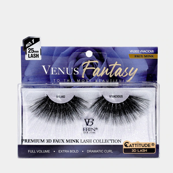 EBIN - VENUS FANTASY 25MM FAUX MINK 3D LASHES - DIVINE
