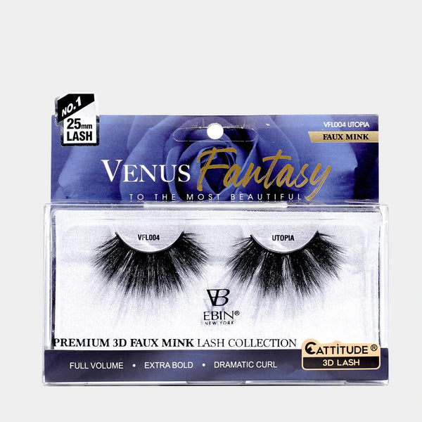 EBIN - VENUS FANTASY 25MM FAUX MINK 3D LASHES - UTOPIA