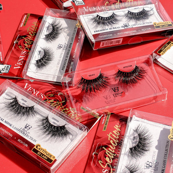 EBIN - VENUS SEDUCTION 25MM REAL MINK 3D LASHES - EROTIC