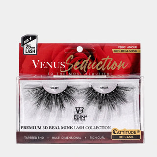 EBIN - VENUS SEDUCTION 25MM REAL MINK 3D LASHES - CHERISH