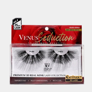 EBIN - VENUS SEDUCTION 25MM REAL MINK 3D LASHES - GENTLE