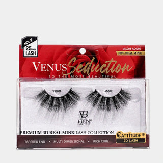 EBIN - VENUS SEDUCTION 25MM REAL MINK 3D LASHES - ADORE