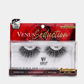 EBIN - VENUS SEDUCTION 25MM REAL MINK 3D LASHES - CRUSH