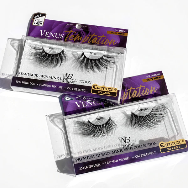 EBIN - VENUS TEMPTATION 25MM FAUX MINK 3D LASHES - BLISS