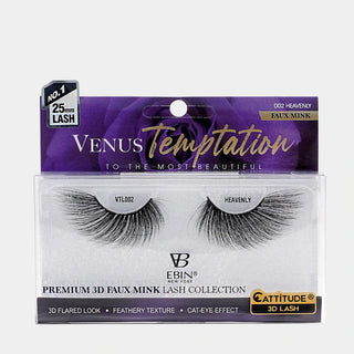 EBIN - VENUS TEMPTATION 25MM FAUX MINK 3D LASHES - HEAVENLY