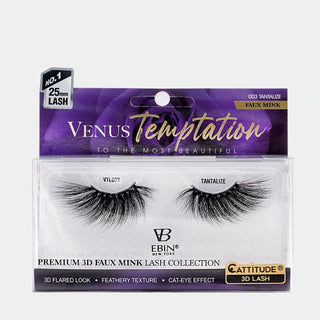 EBIN - VENUS TEMPTATION 25MM FAUX MINK 3D LASHES - TANTALIZE